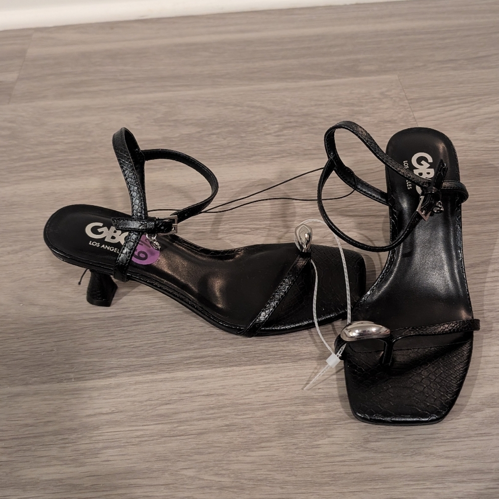 G by Guess Black Strappy Heels
